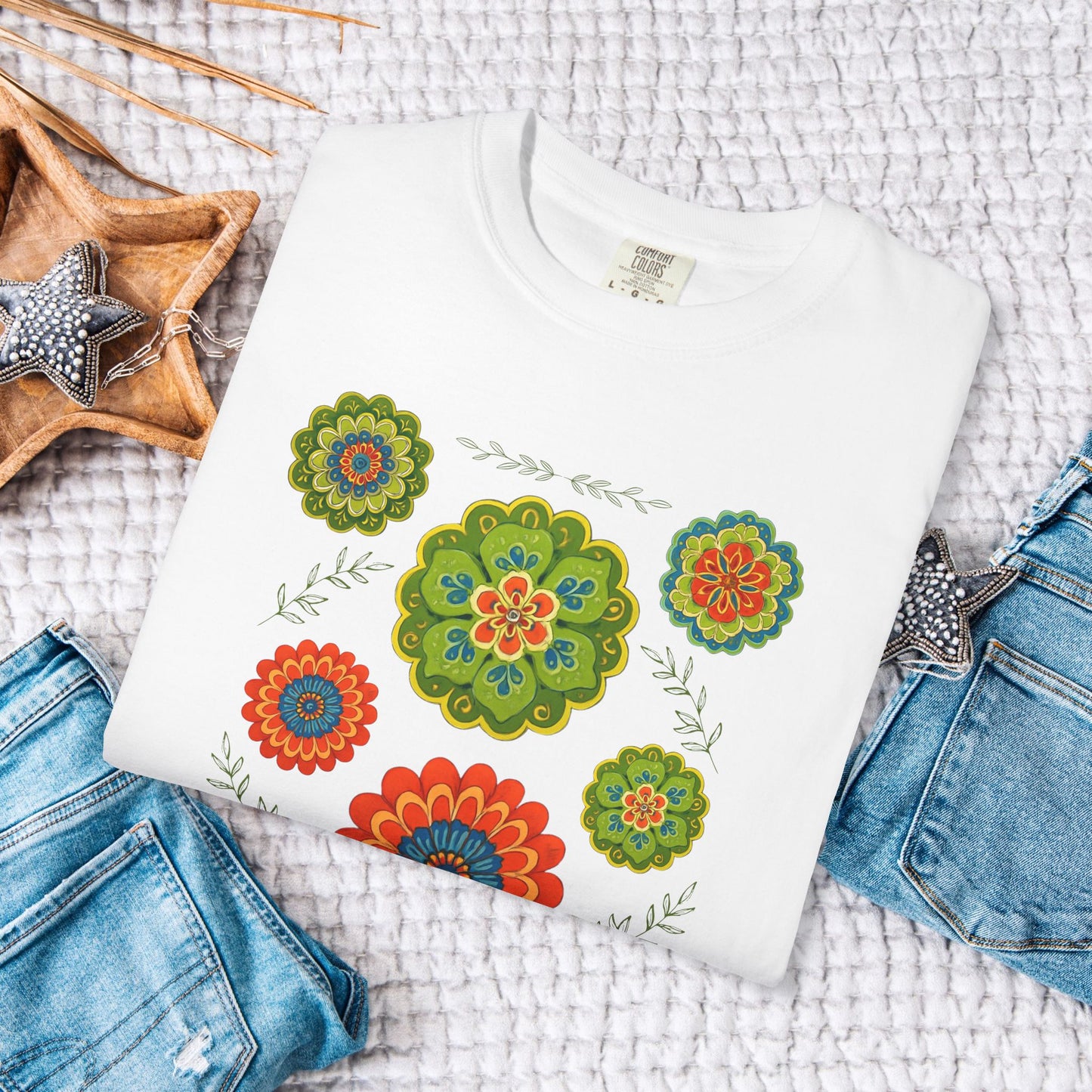 Boho Floral Mandala T-Shirt
