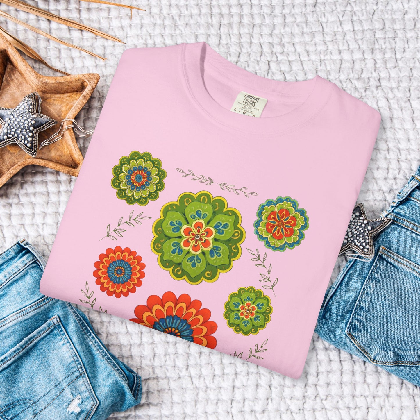 Boho Floral Mandala T-Shirt
