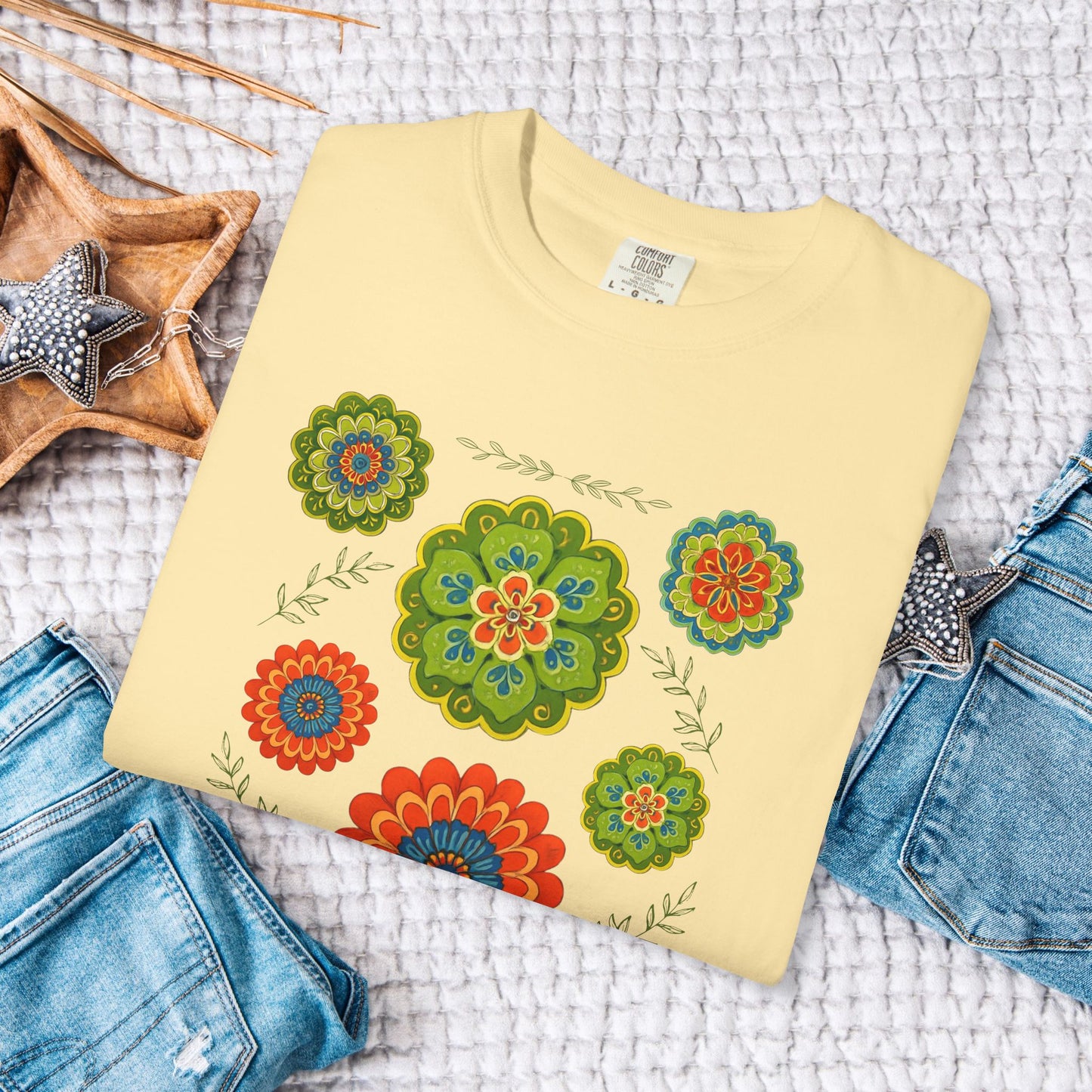 Boho Floral Mandala T-Shirt