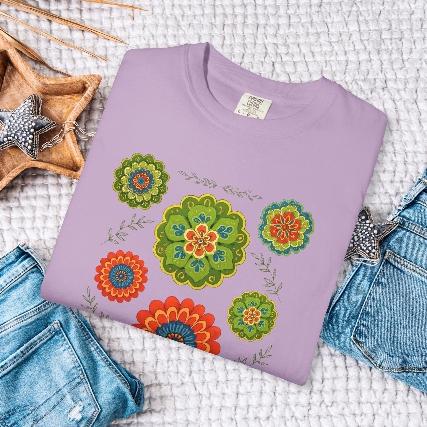 Boho Floral Mandala T-Shirt