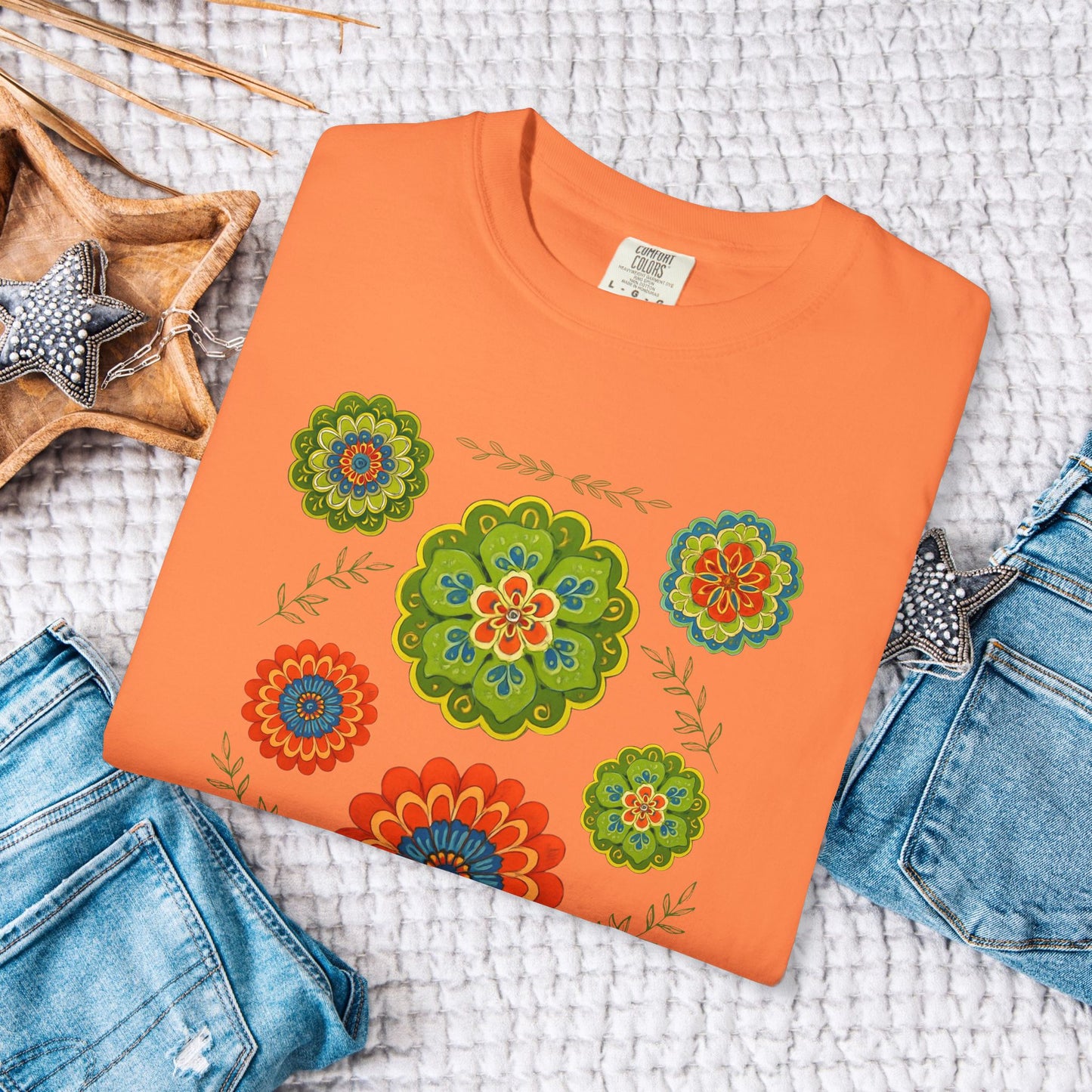 Boho Floral Mandala T-Shirt