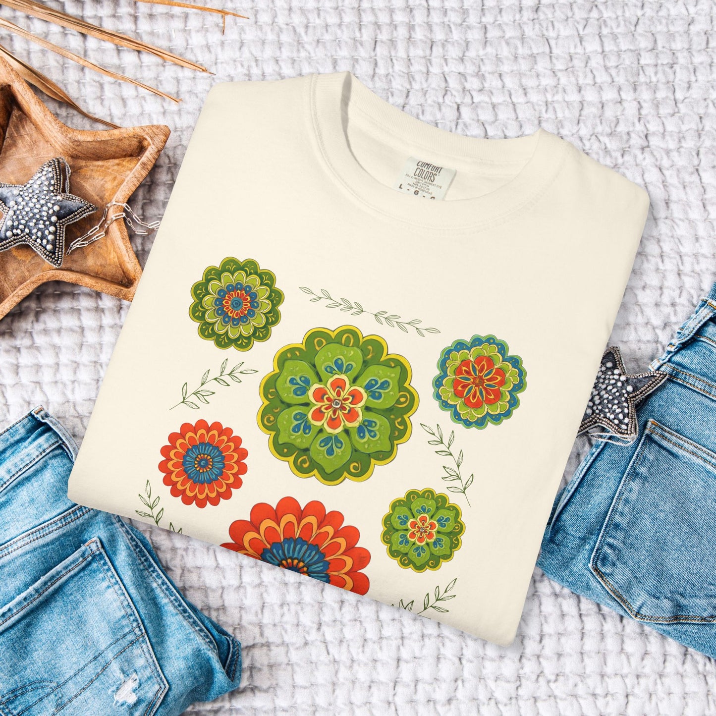 Boho Floral Mandala T-Shirt