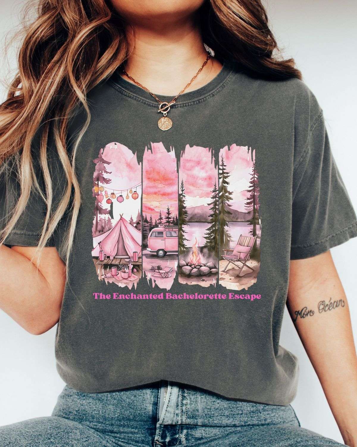 Enchanted Bachelorette Camping T-shirt - T-Shirt