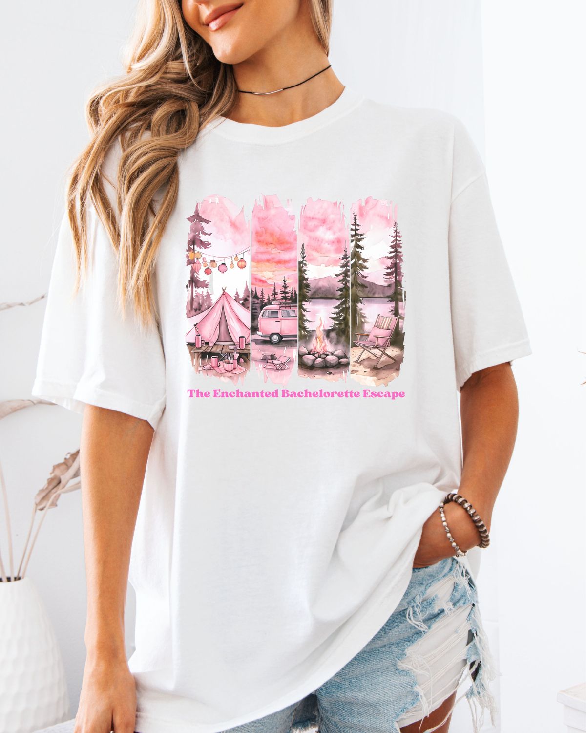 Enchanted Bachelorette Camping T-shirt - T-Shirt