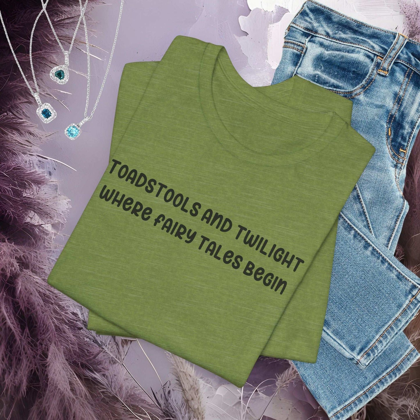 Toadstools and Twilight T-shirt - Fairy Dust Tee Shop