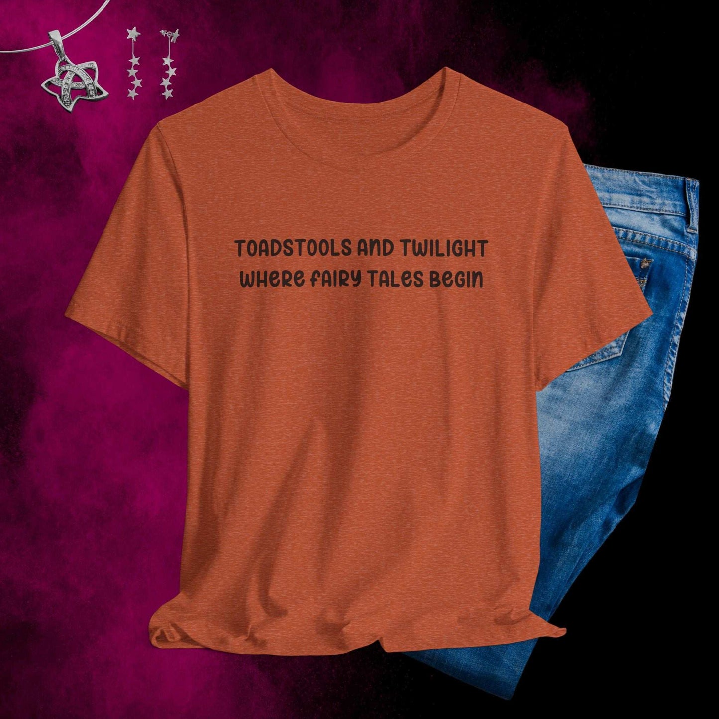Toadstools and Twilight T-shirt - Fairy Dust Tee Shop