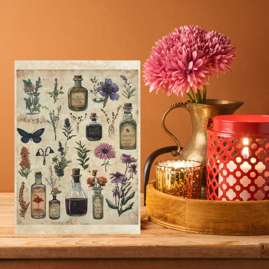 Cottagecore Witch Floral Postcard Set