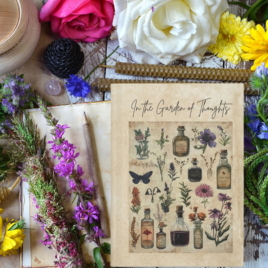 Cottagecore Witch Floral Journal