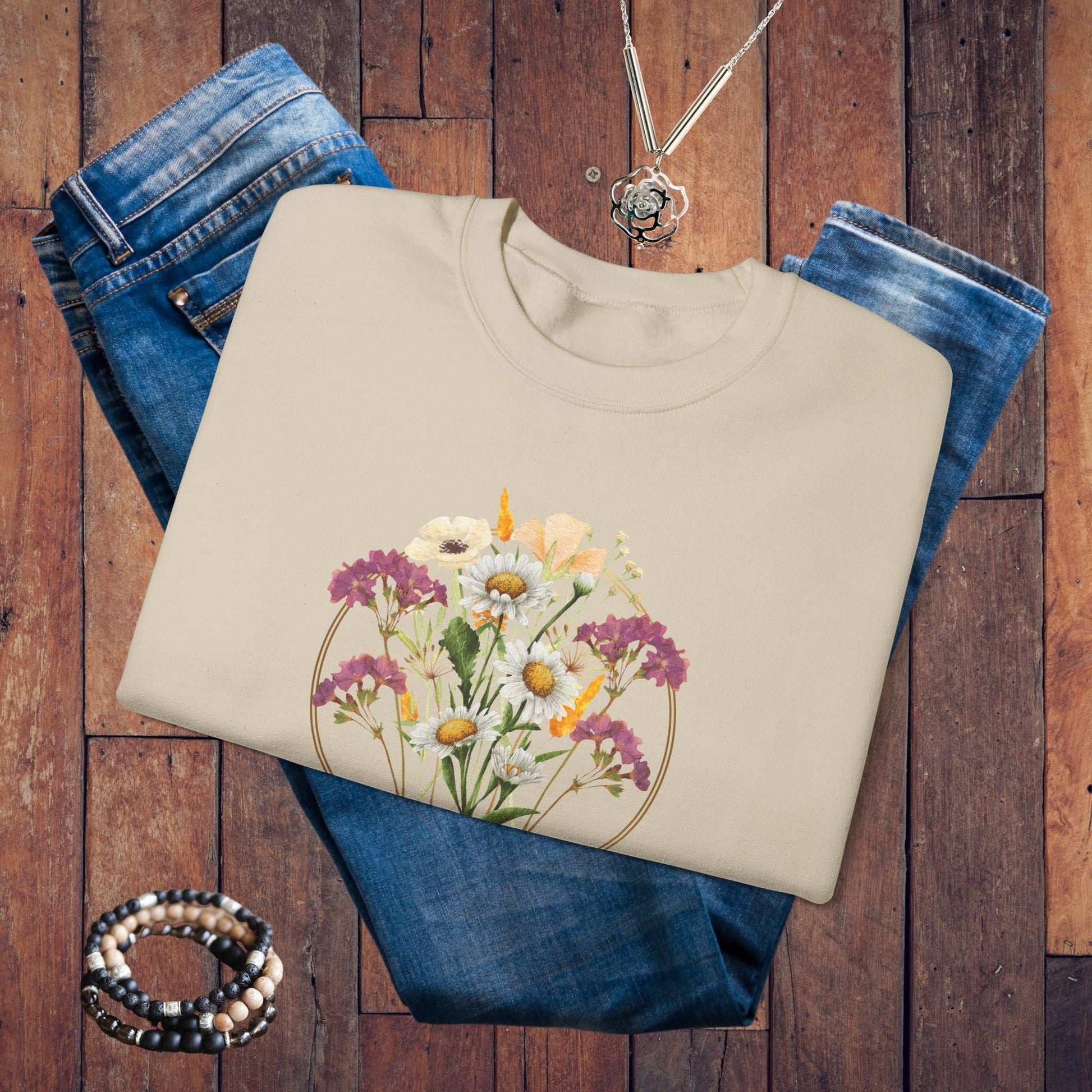 Boho Wildflower Sweatshirt - Fairy Dust Tee Shop
