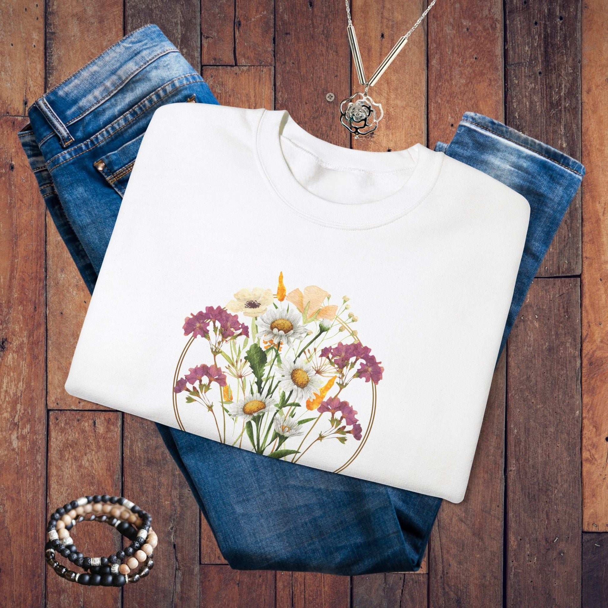Boho Wildflower Sweatshirt - Fairy Dust Tee Shop