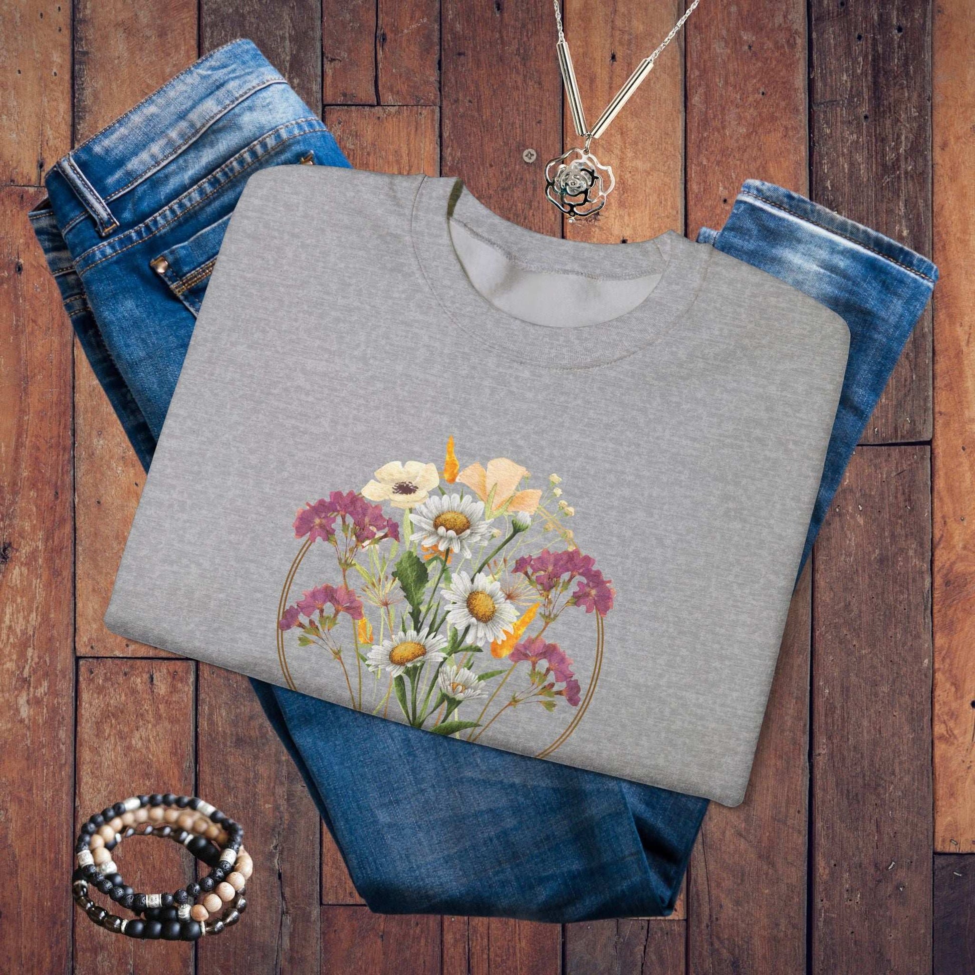 Boho Wildflower Sweatshirt - Fairy Dust Tee Shop