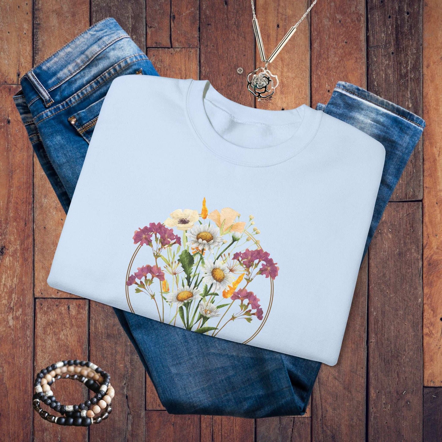 Boho Wildflower Sweatshirt - Fairy Dust Tee Shop