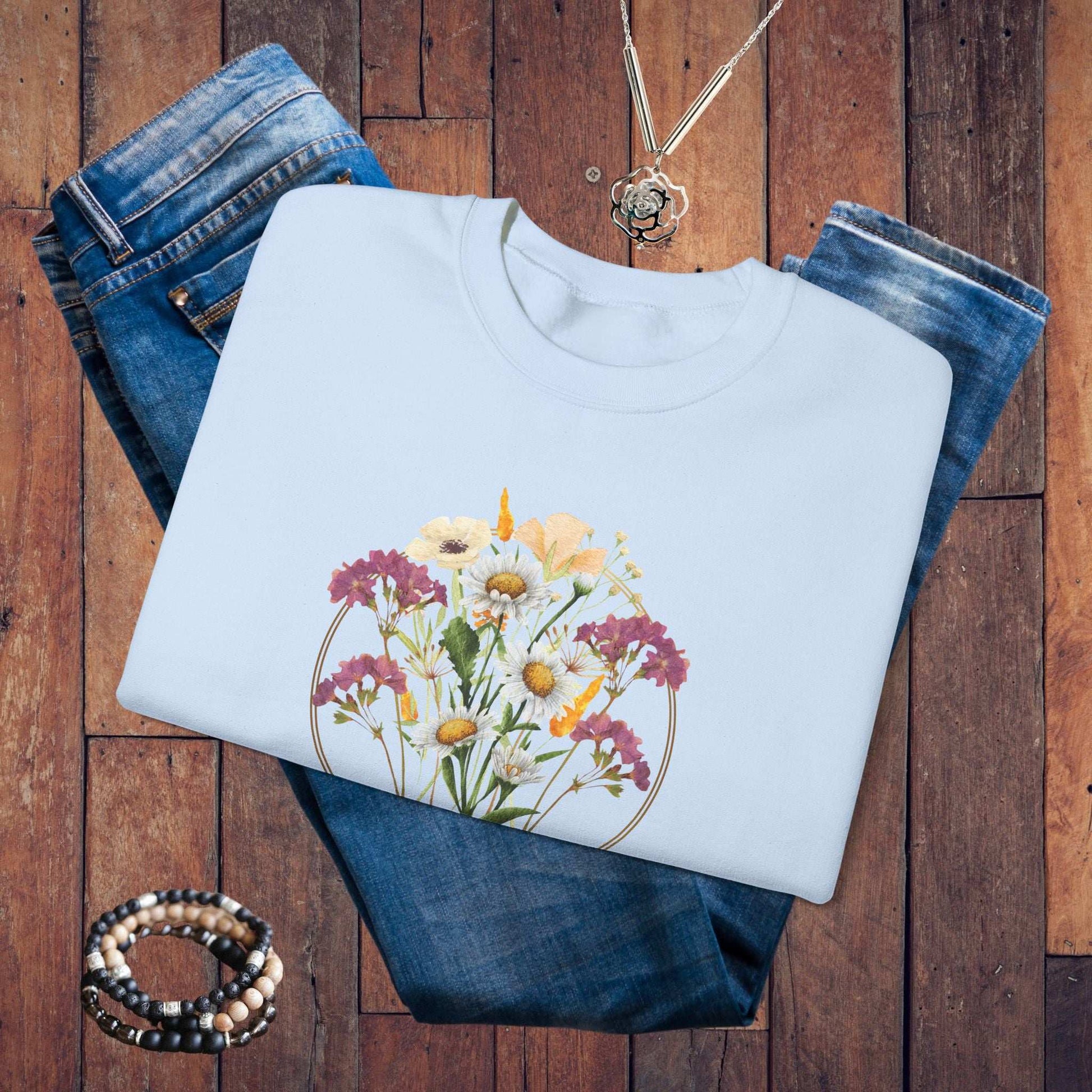 Boho Wildflower Sweatshirt - Fairy Dust Tee Shop