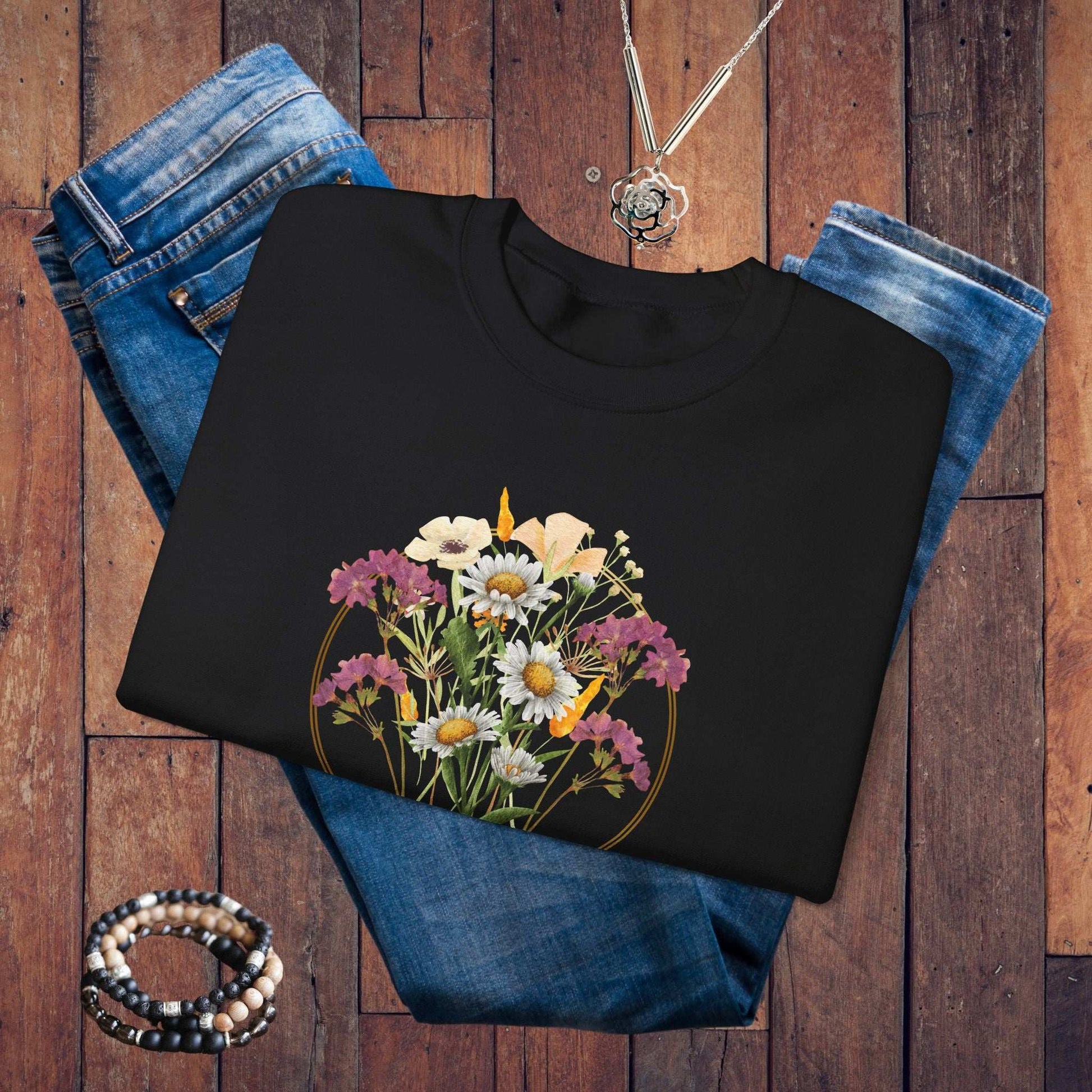 Boho Wildflower Sweatshirt - Fairy Dust Tee Shop