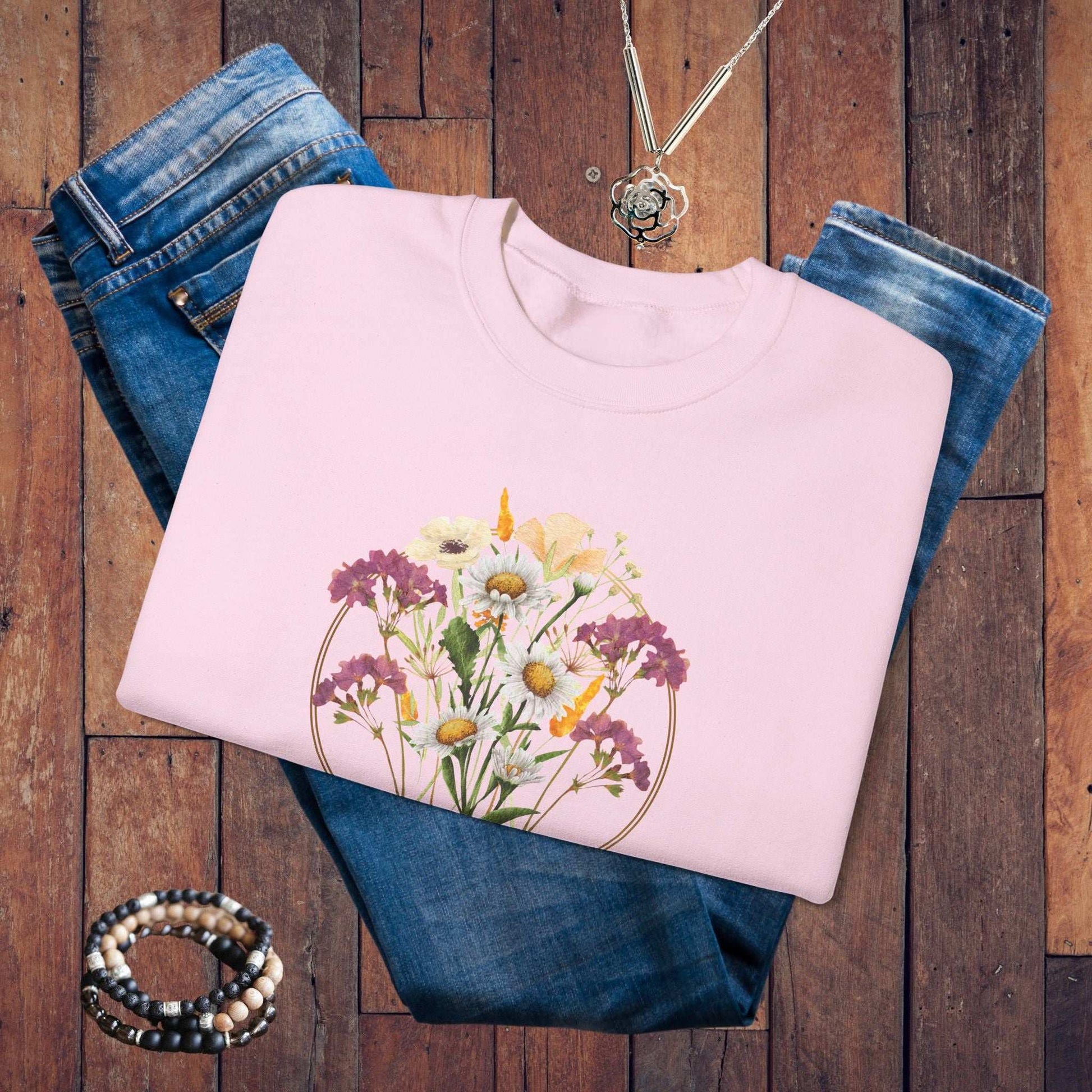 Boho Wildflower Sweatshirt - Fairy Dust Tee Shop