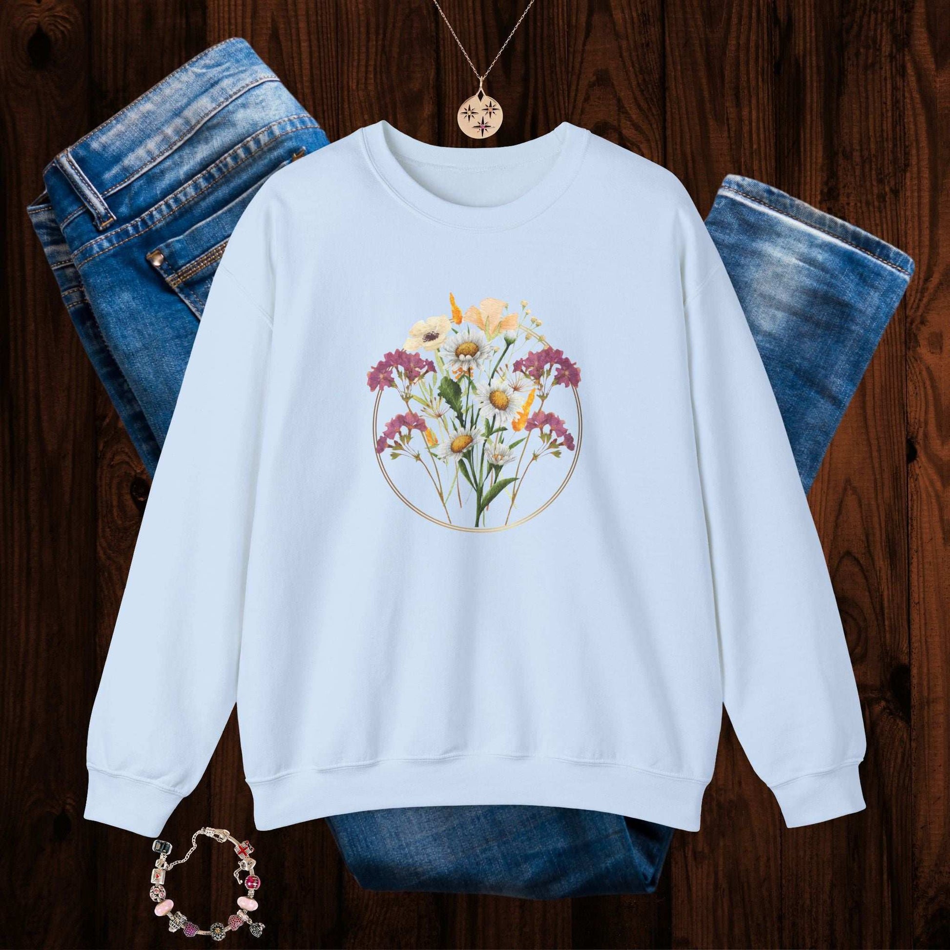Boho Wildflower Sweatshirt - Fairy Dust Tee Shop