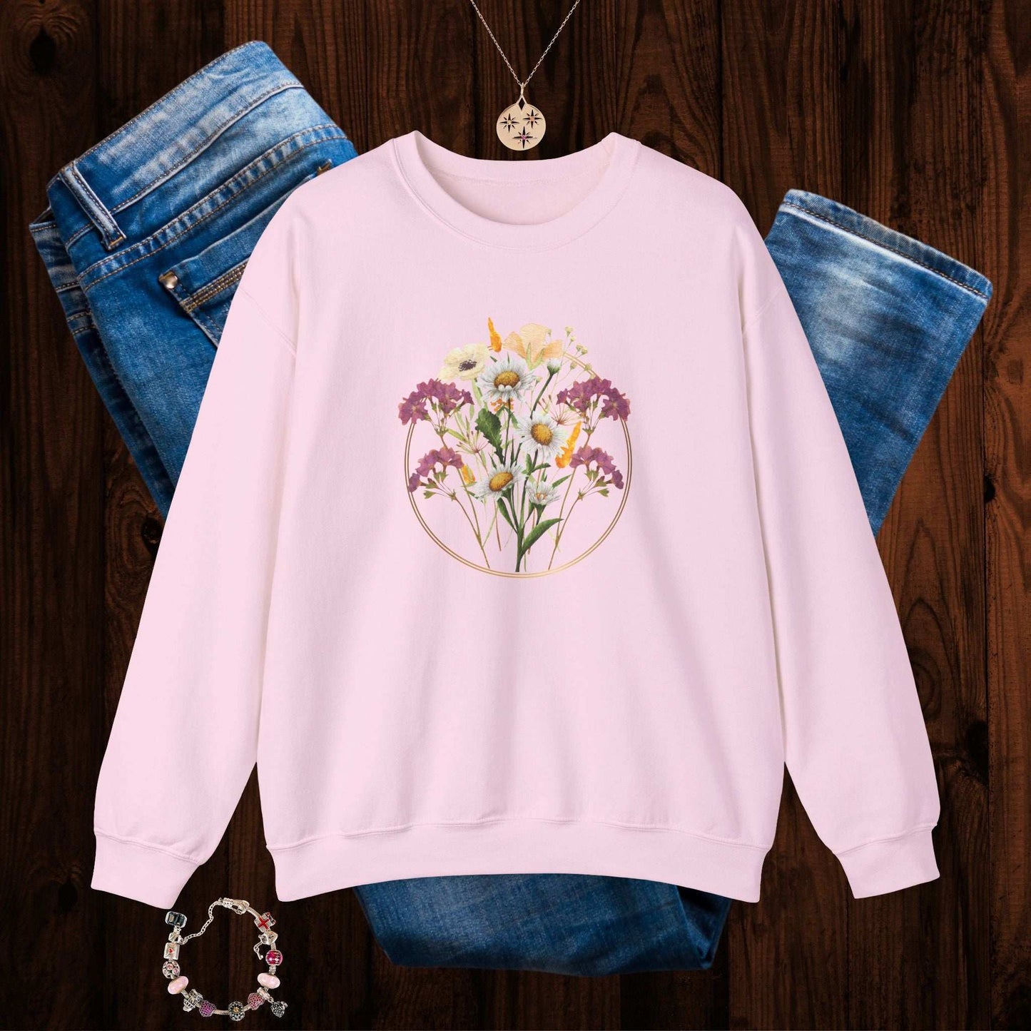 Boho Wildflower Sweatshirt - Fairy Dust Tee Shop