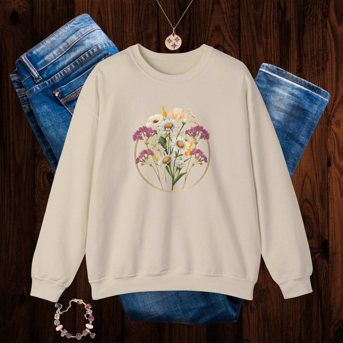 Boho Wildflower Sweatshirt - Fairy Dust Tee Shop