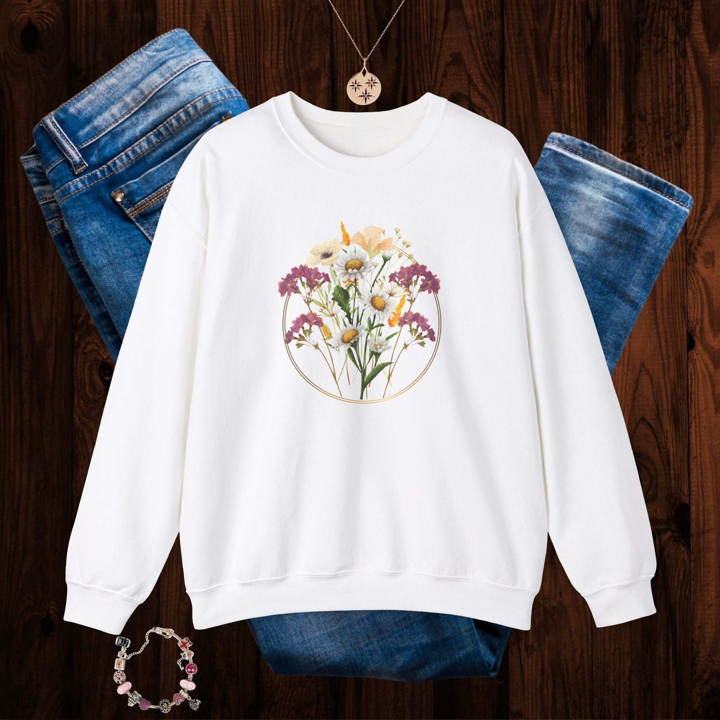Boho Wildflower Sweatshirt - Fairy Dust Tee Shop