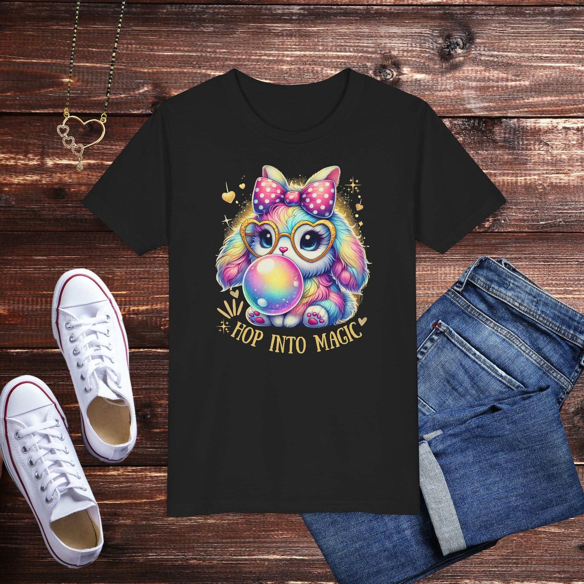 Bunny Bubble Gum Youth T-Shirt - Fairy Dust Tee Shop