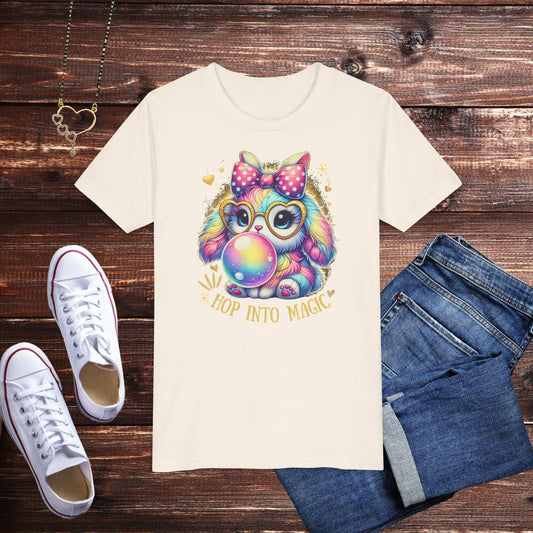 Bunny Bubble Gum Youth T-Shirt - Fairy Dust Tee Shop