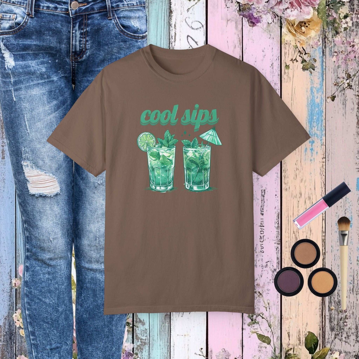 Cool Iced Drinks T-shirt - Espresso / S - T-Shirt