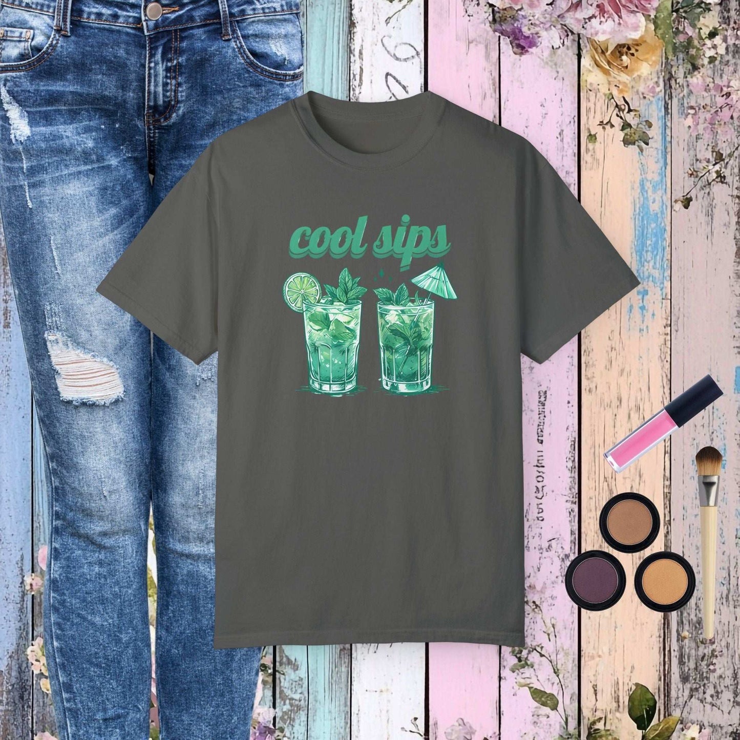 Cool Iced Drinks T-shirt - Pepper / S - T-Shirt