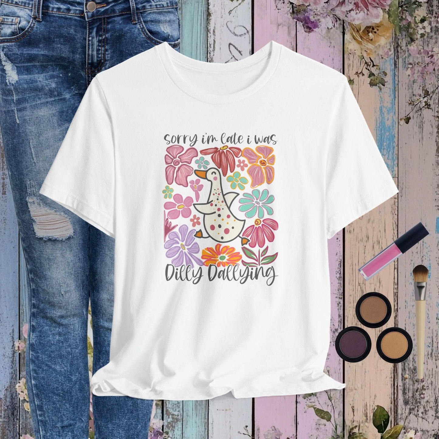 Dilly Dallying Goose T-shirt - Fairy Dust Tee Shop