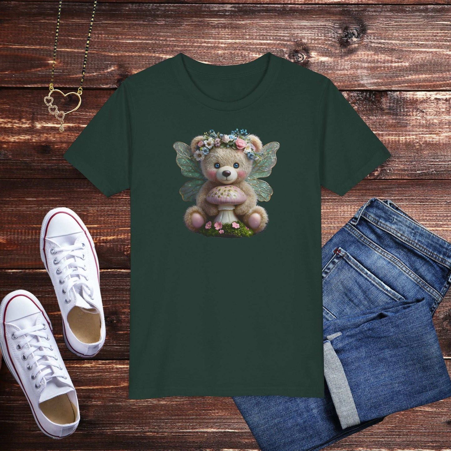 Fairy Teddy Bear Youth T-Shirt - Fairy Dust Tee Shop