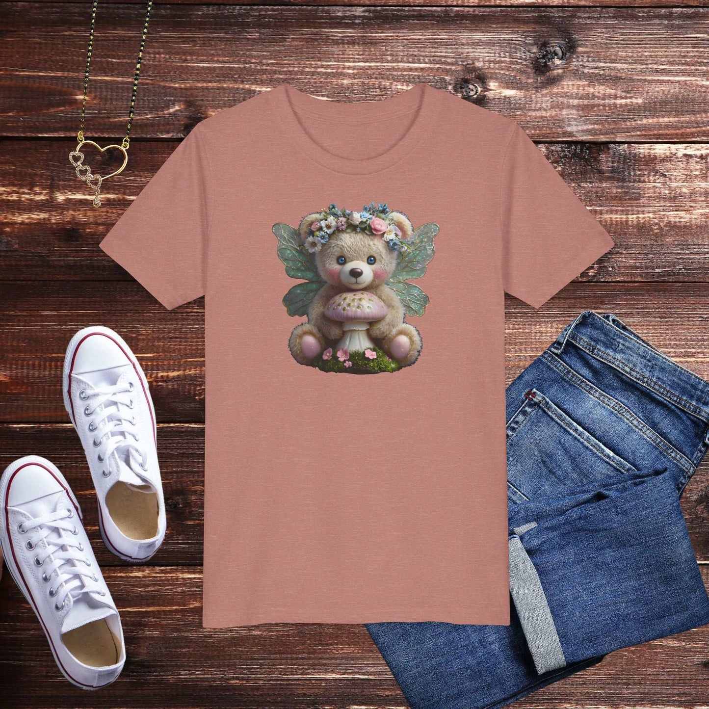Fairy Teddy Bear Youth T-Shirt - Fairy Dust Tee Shop