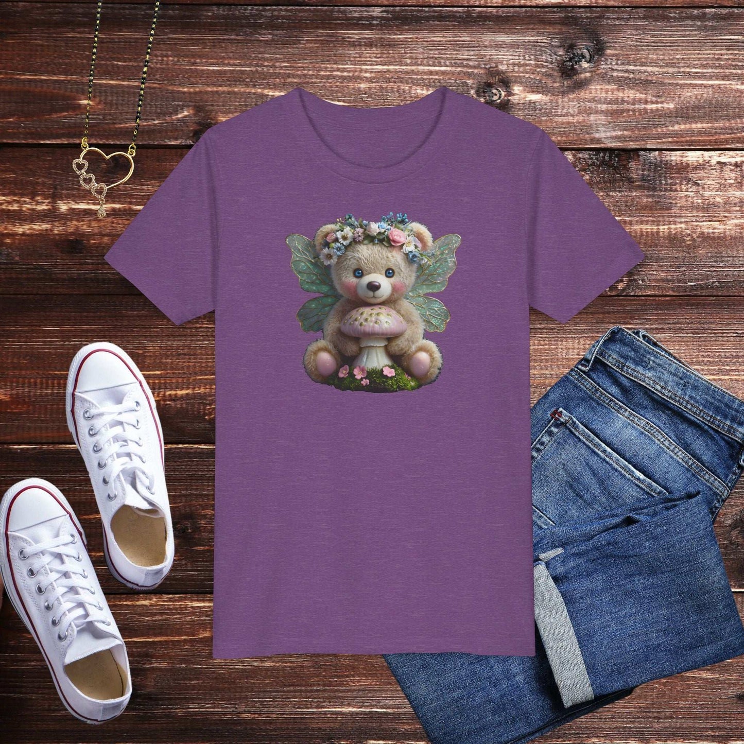 Fairy Teddy Bear Youth T-Shirt - Fairy Dust Tee Shop