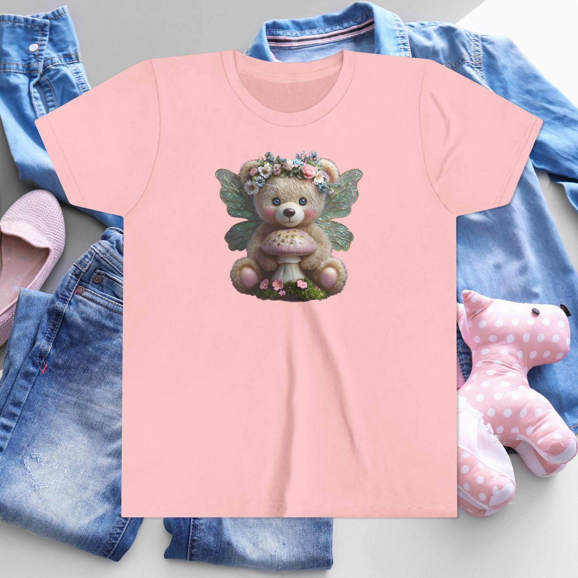 Fairy Teddy Bear Youth T-Shirt - Fairy Dust Tee Shop