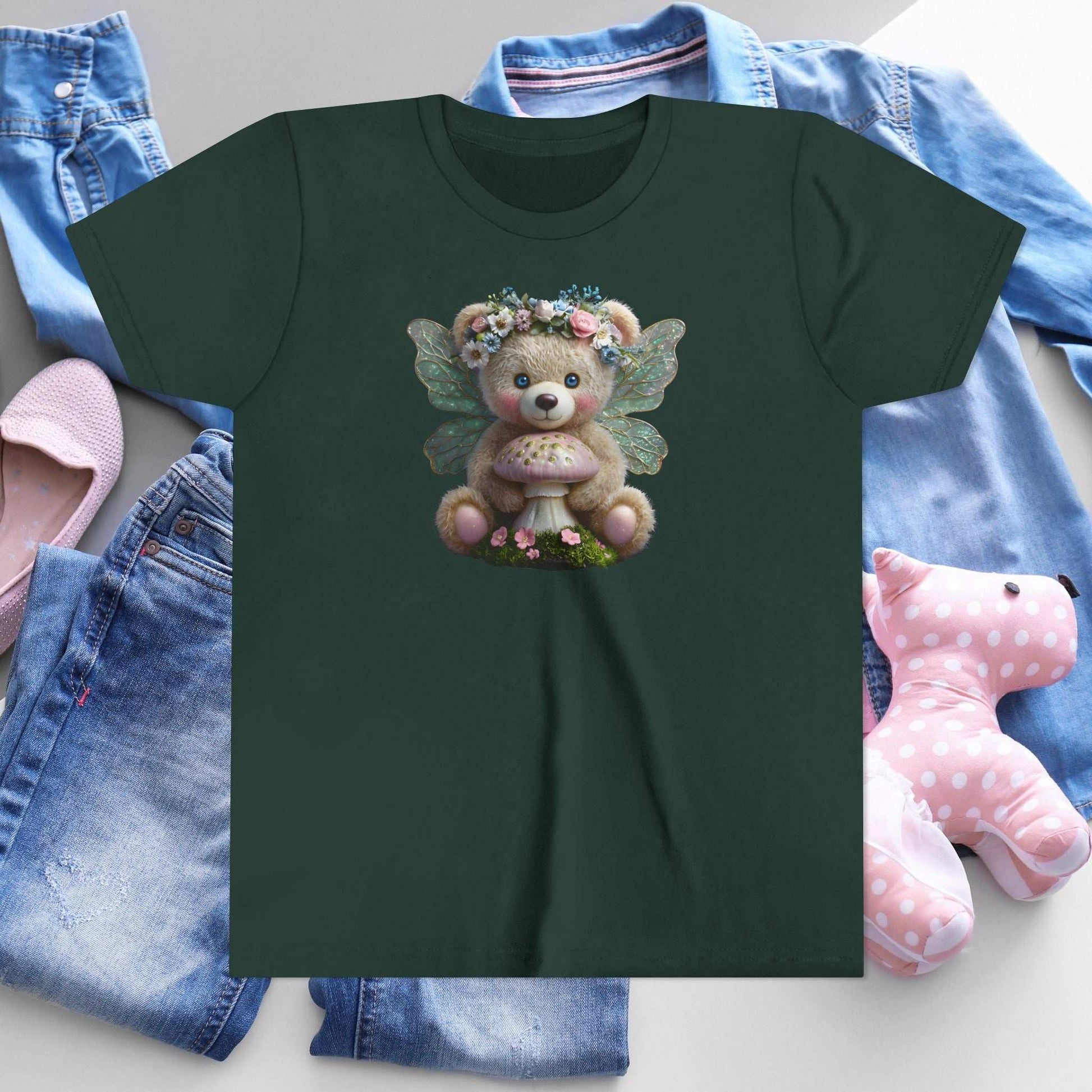 Fairy Teddy Bear Youth T-Shirt - Fairy Dust Tee Shop