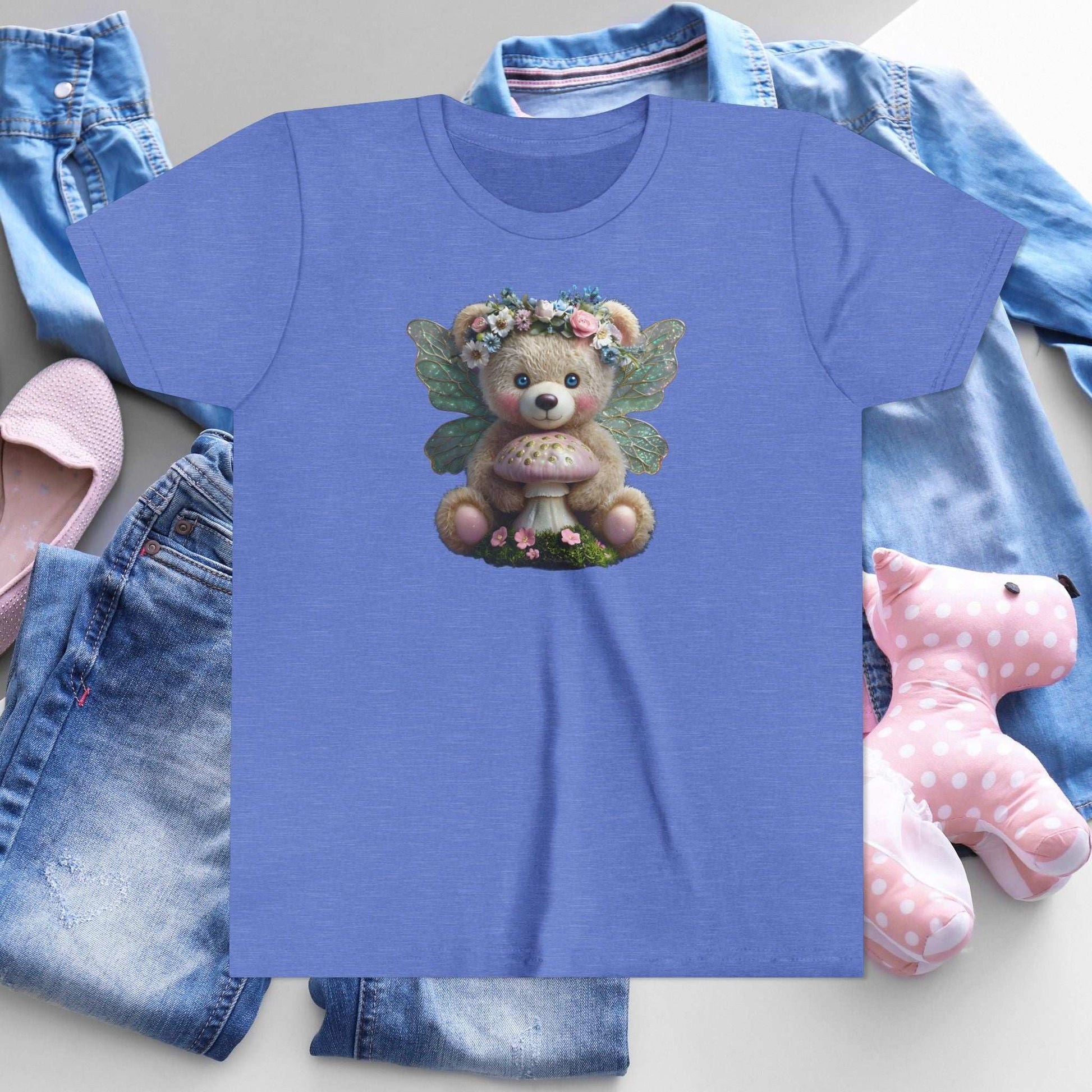 Fairy Teddy Bear Youth T-Shirt - Fairy Dust Tee Shop