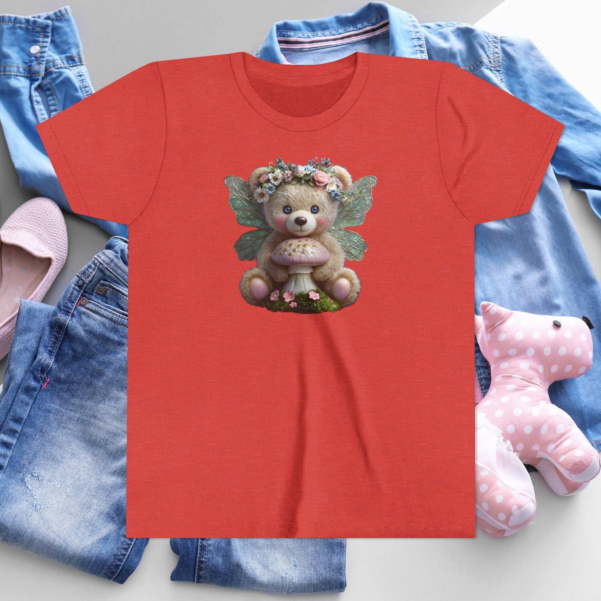 Fairy Teddy Bear Youth T-Shirt - Fairy Dust Tee Shop