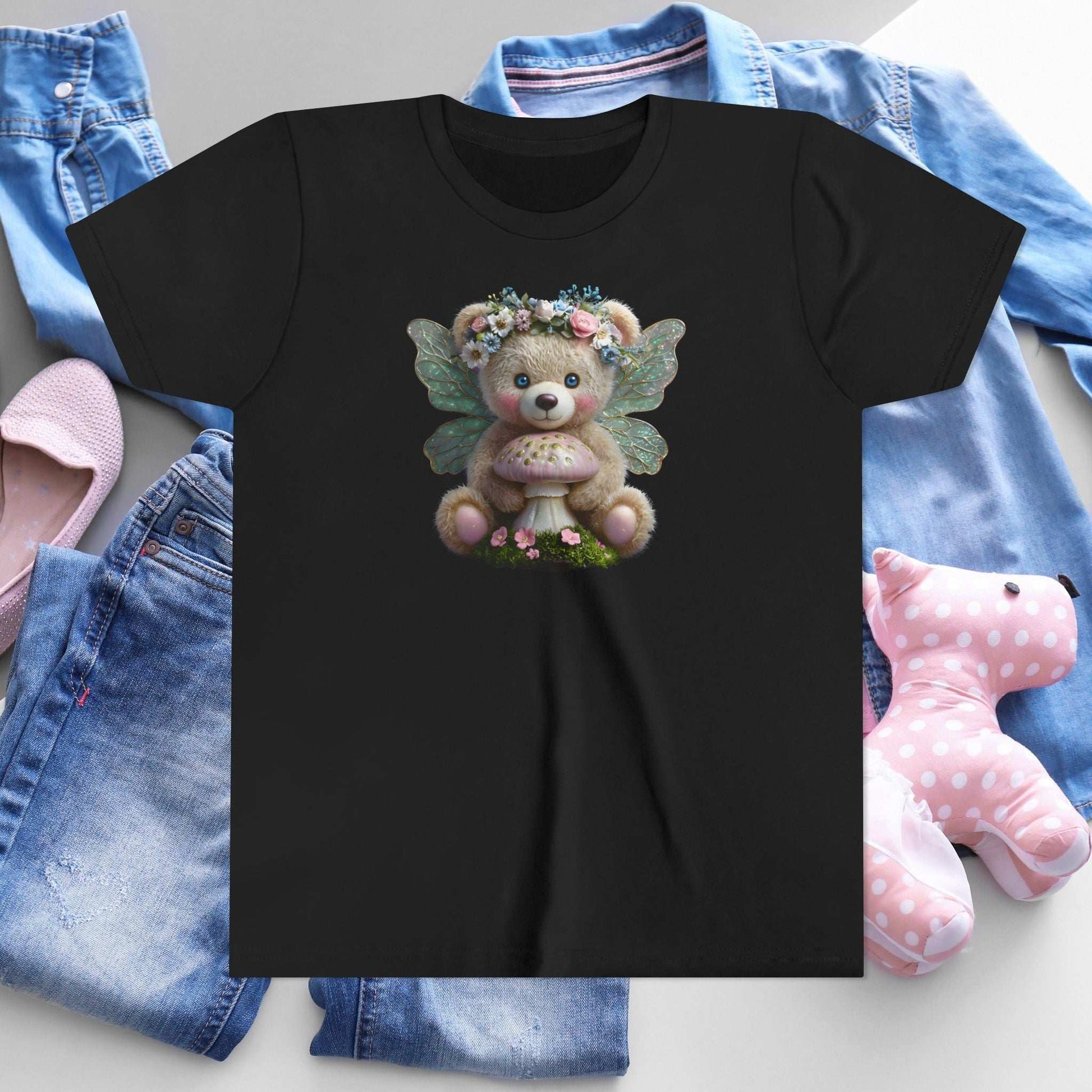 Fairy Teddy Bear Youth T-Shirt - Fairy Dust Tee Shop