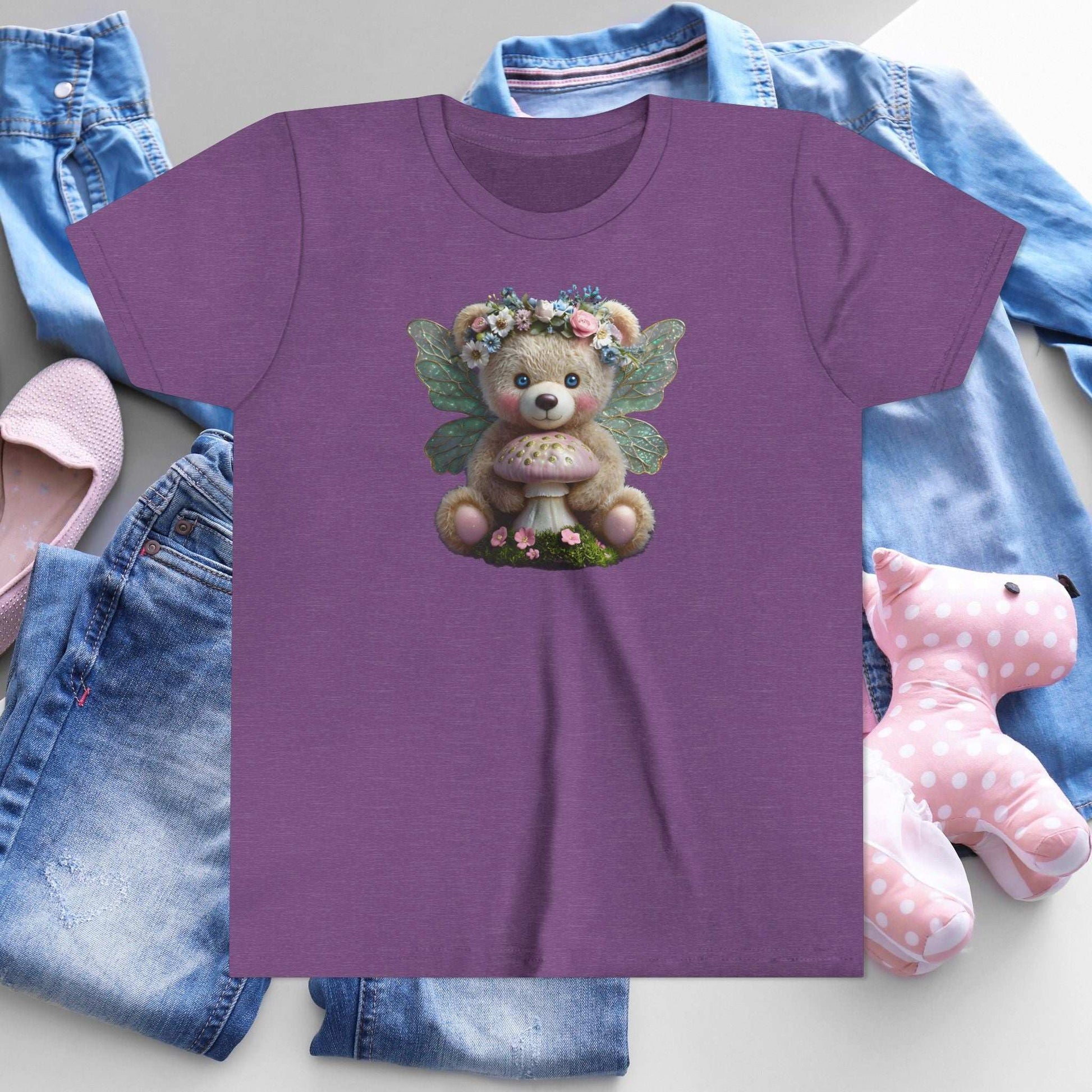 Fairy Teddy Bear Youth T-Shirt - Fairy Dust Tee Shop