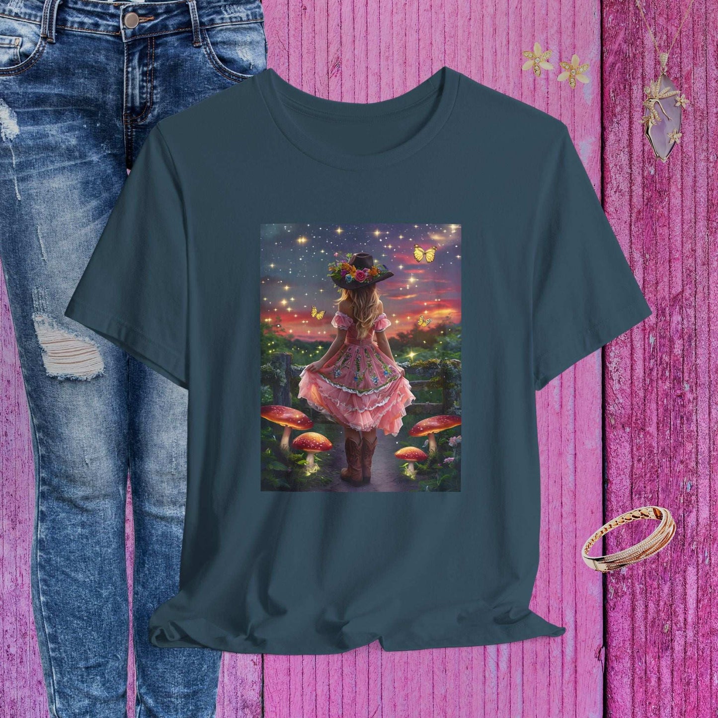 Fairycore Cowgirl T-shirt - Fairy Dust Tee Shop