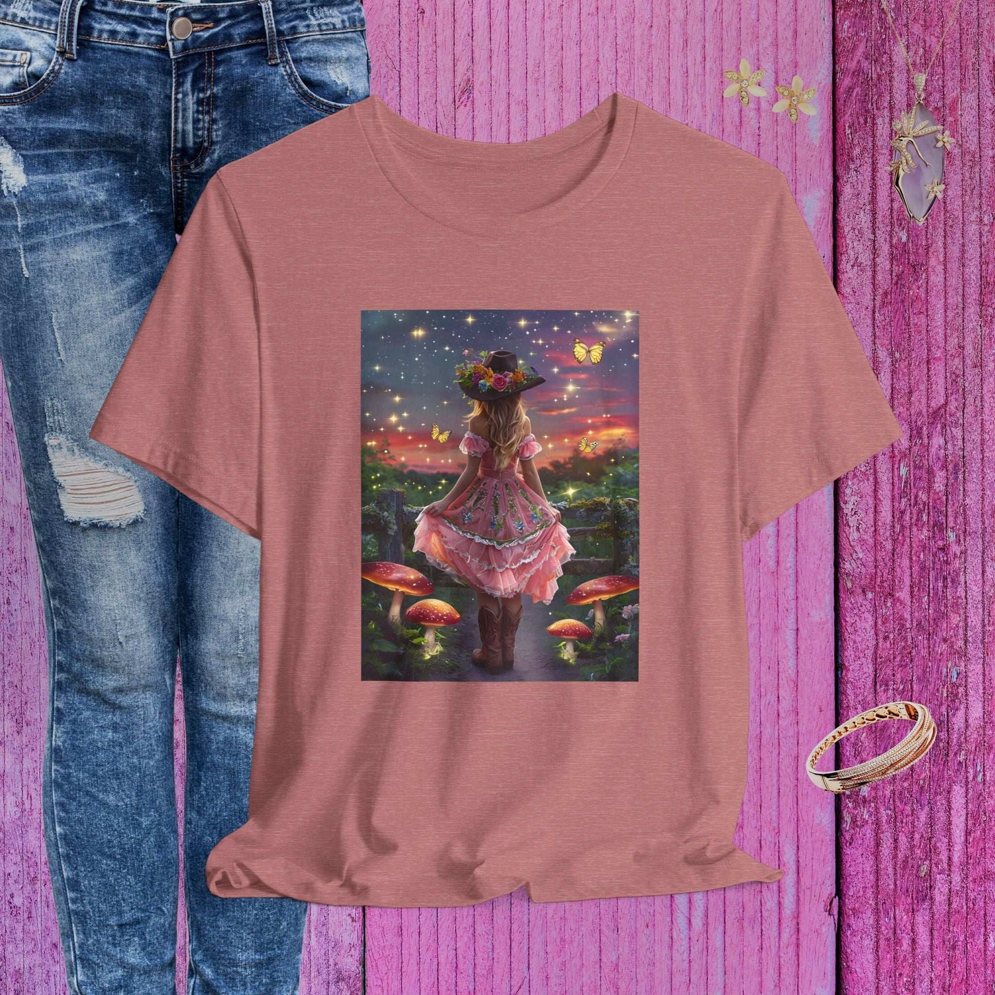 Fairycore Cowgirl T-shirt - Fairy Dust Tee Shop
