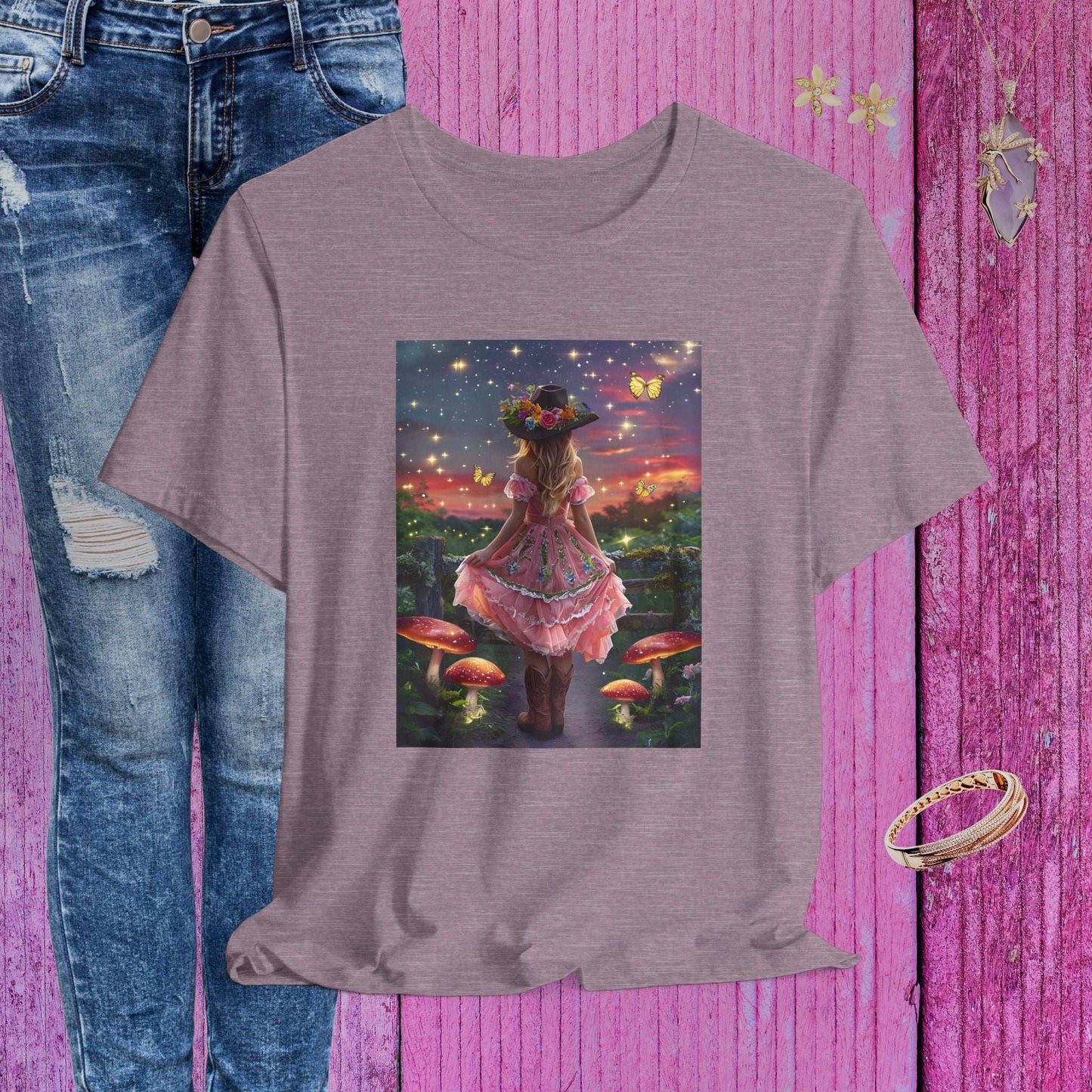 Fairycore Cowgirl T-shirt - Fairy Dust Tee Shop
