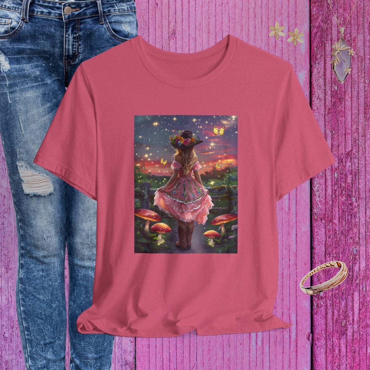 Fairycore Cowgirl T-shirt - Fairy Dust Tee Shop