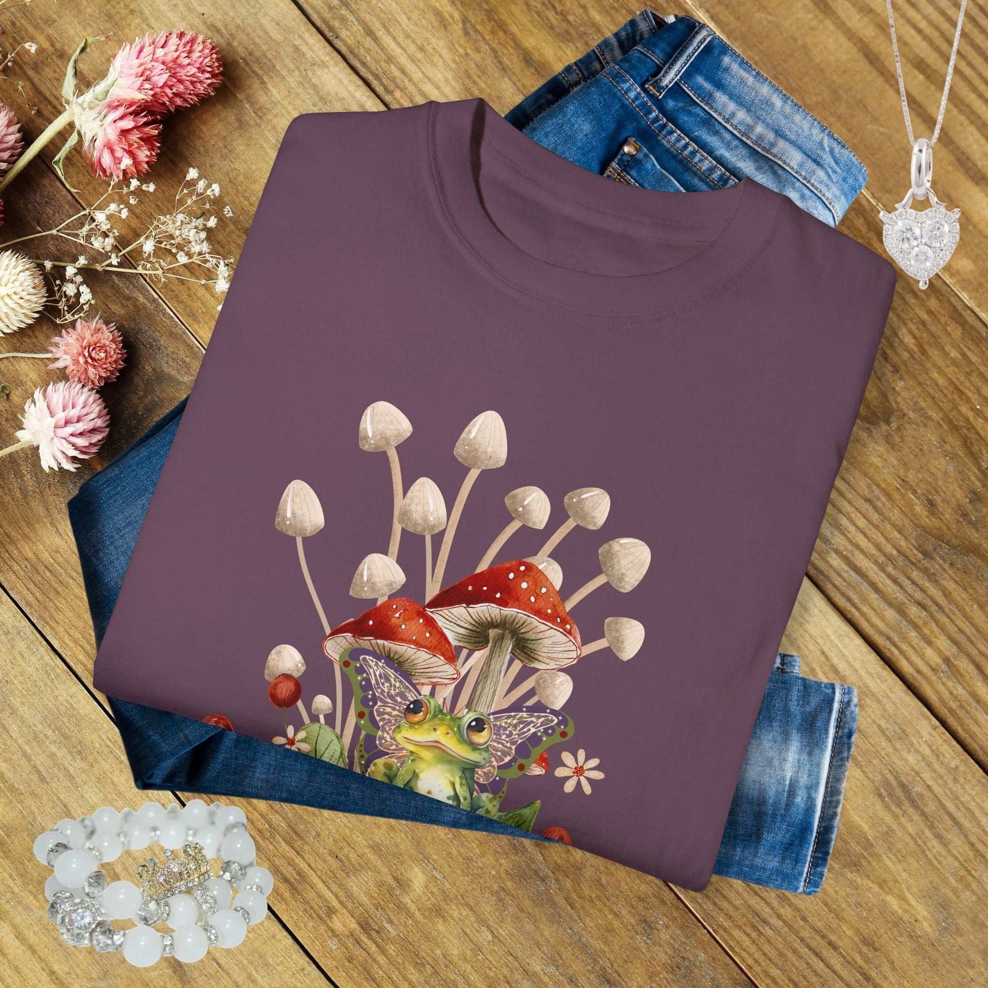 Fairycore Frog & Mushroom T-Shirt - Fairy Dust Tee Shop