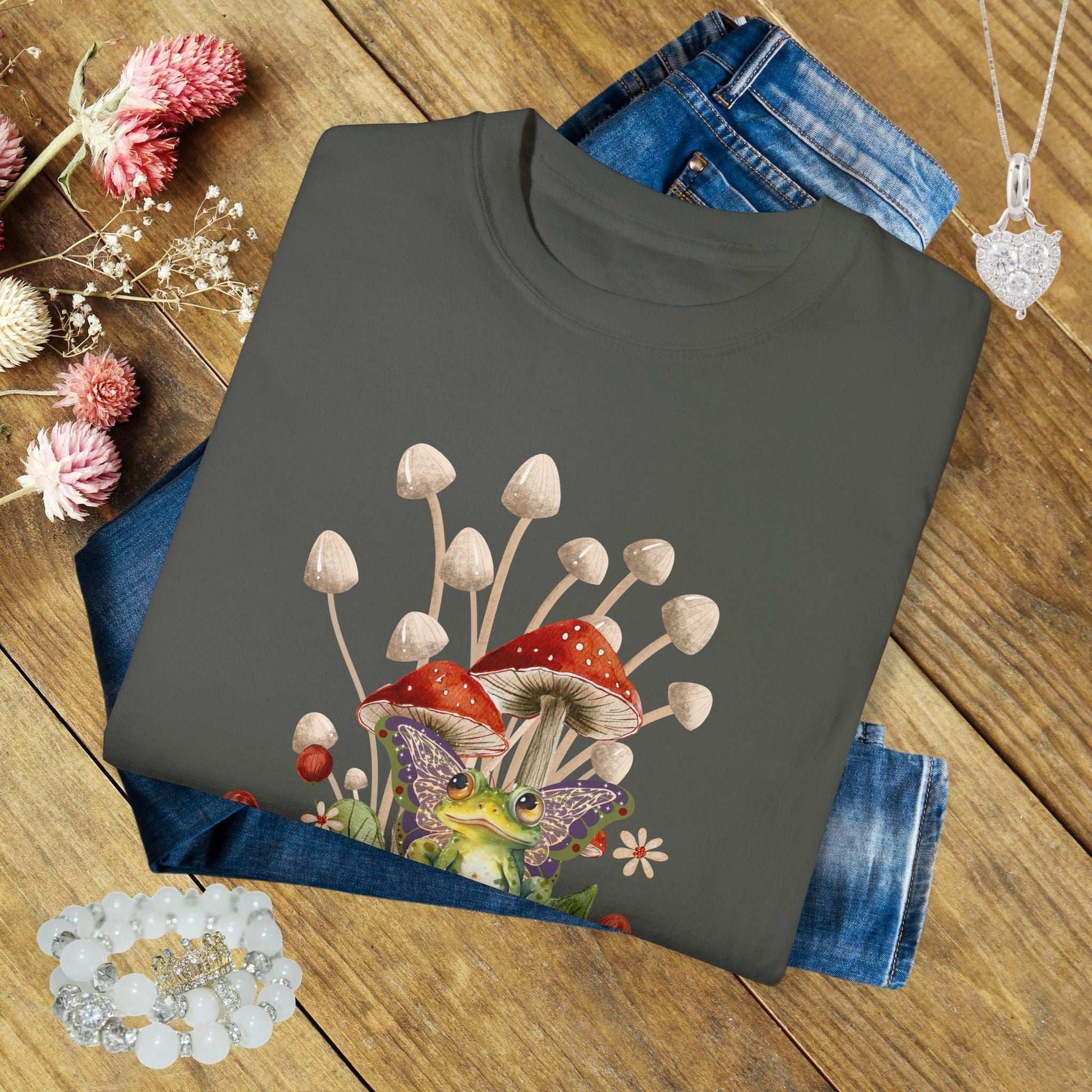 Fairycore Frog & Mushroom T-Shirt - Fairy Dust Tee Shop