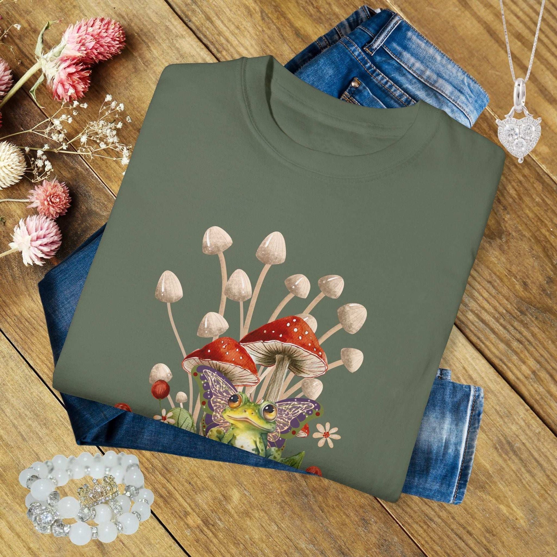 Fairycore Frog & Mushroom T-Shirt - Fairy Dust Tee Shop