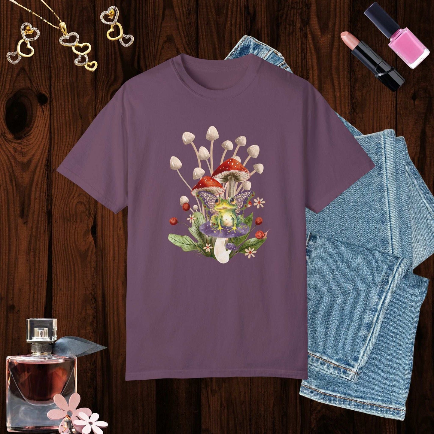 Fairycore Frog & Mushroom T-Shirt - Fairy Dust Tee Shop