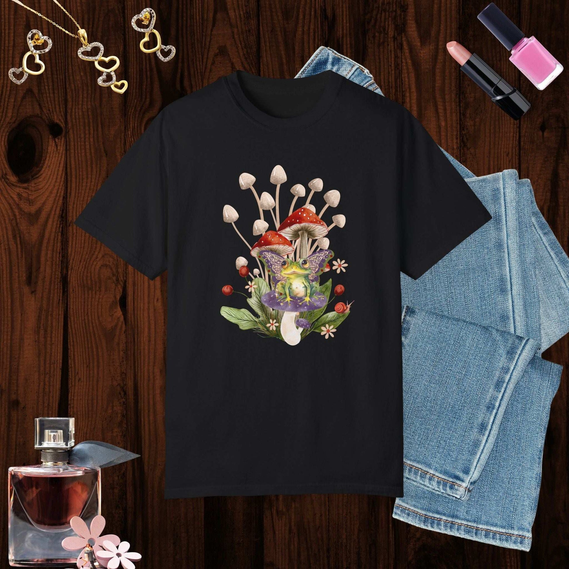 Fairycore Frog & Mushroom T-Shirt - Fairy Dust Tee Shop