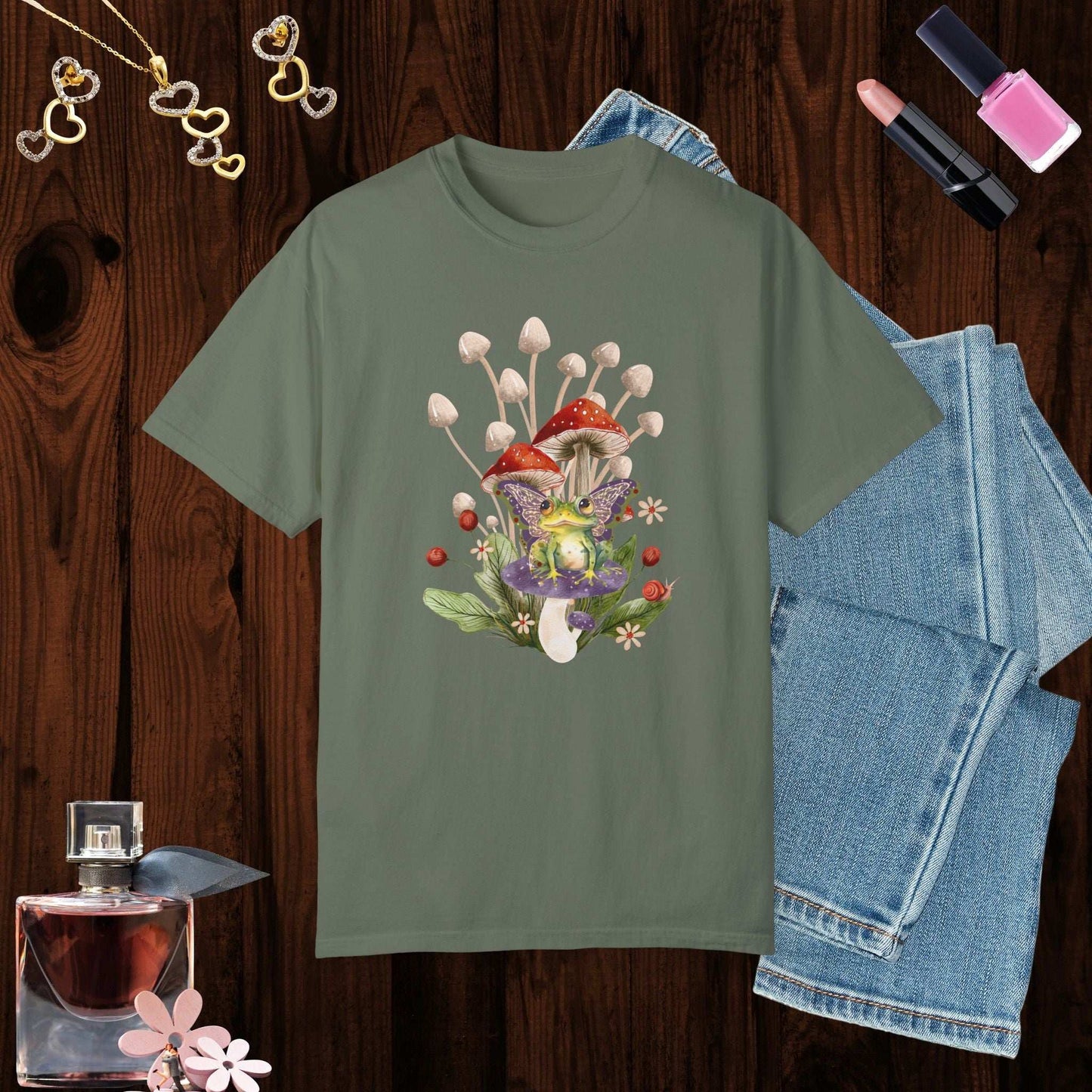 Fairycore Frog & Mushroom T-Shirt - Fairy Dust Tee Shop