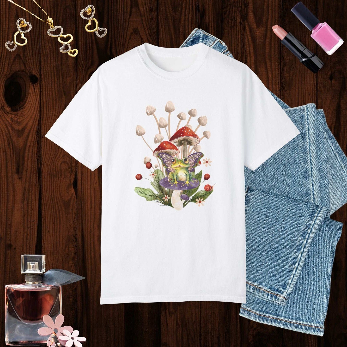 Fairycore Frog & Mushroom T-Shirt - Fairy Dust Tee Shop
