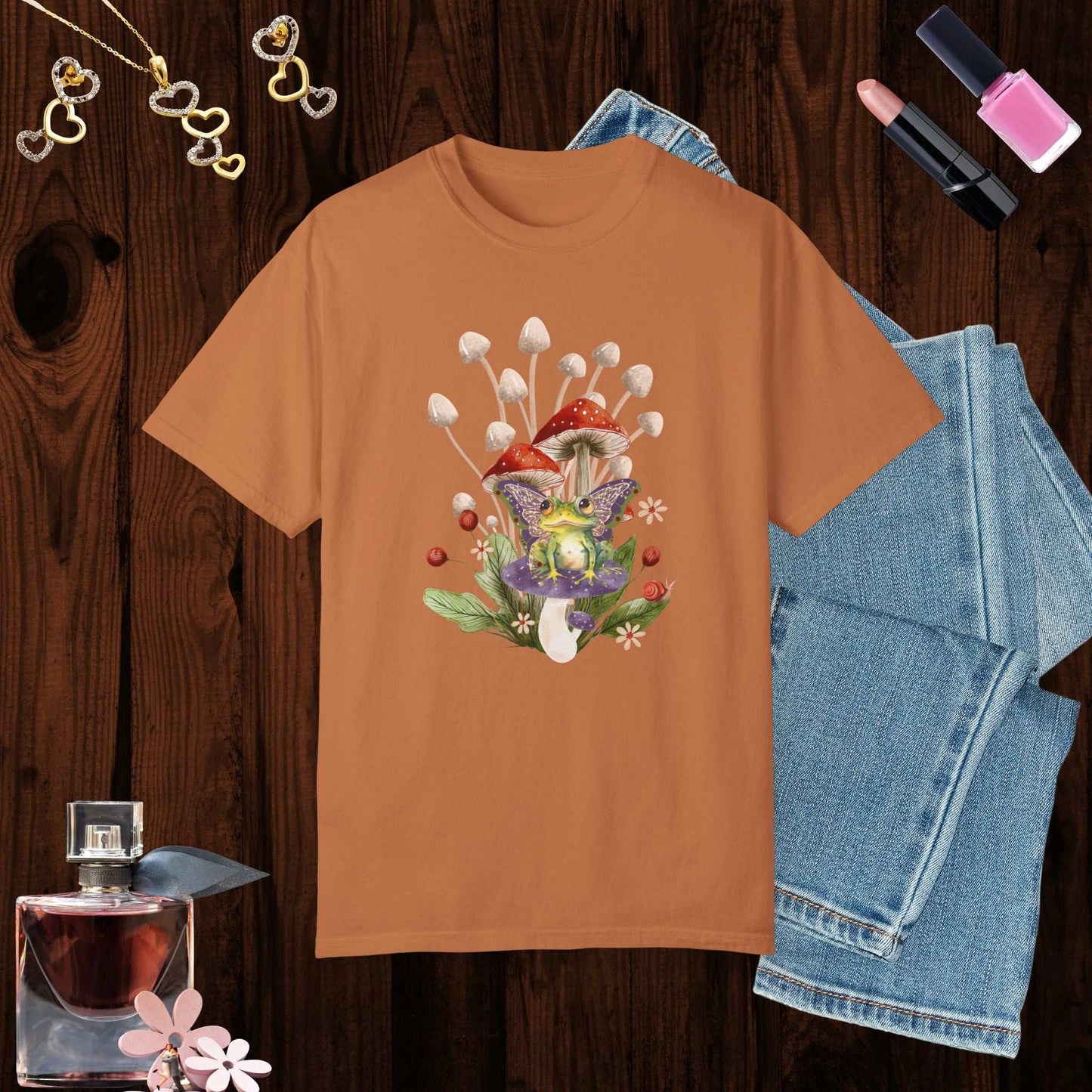Fairycore Frog & Mushroom T-Shirt - Fairy Dust Tee Shop