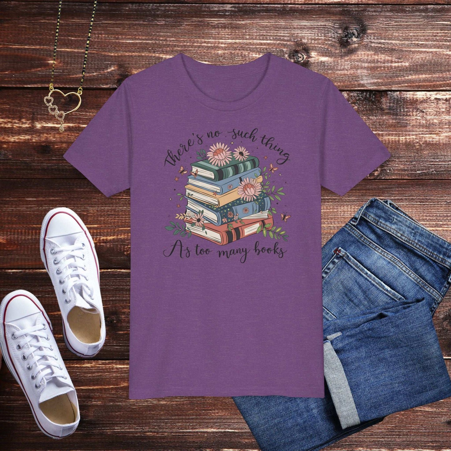 Floral Bookish Youth T-shirt - Fairy Dust Tee Shop